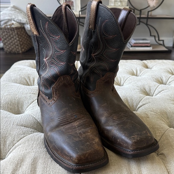 Justin Men's Driller BROWN Steel Toe WATERPROOF Work Boots Size 12EE - Picture 1 of 7